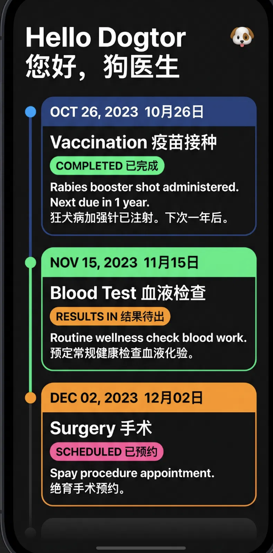 終身醫療金庫健康時間軸介面